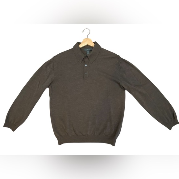 100% extra fine merino wool classic polo shirt by Mantles Italy 🇮🇹 NWOT size M - Picture 1 of 8